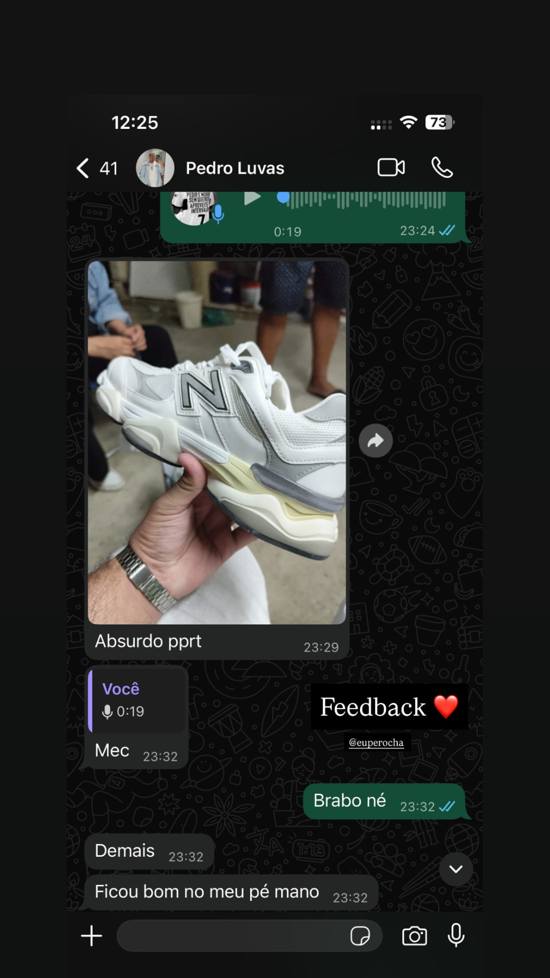 Feedback de cliente 2 da Abelha Imports